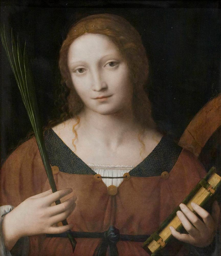 1495-1532-Bernardino-Luini-(tilskrevet)--Den-hellige-Catarina-af-Alexandria BernardinoLuini Den-hellige-Catarina-af-Alexandria 1495-1532