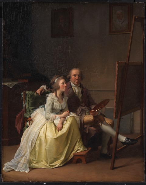 Jens-Juel-lartiste-et-sa-femme-Rosine-1791 Jens Juel - l'artiste et sa femme Rosine - 1791